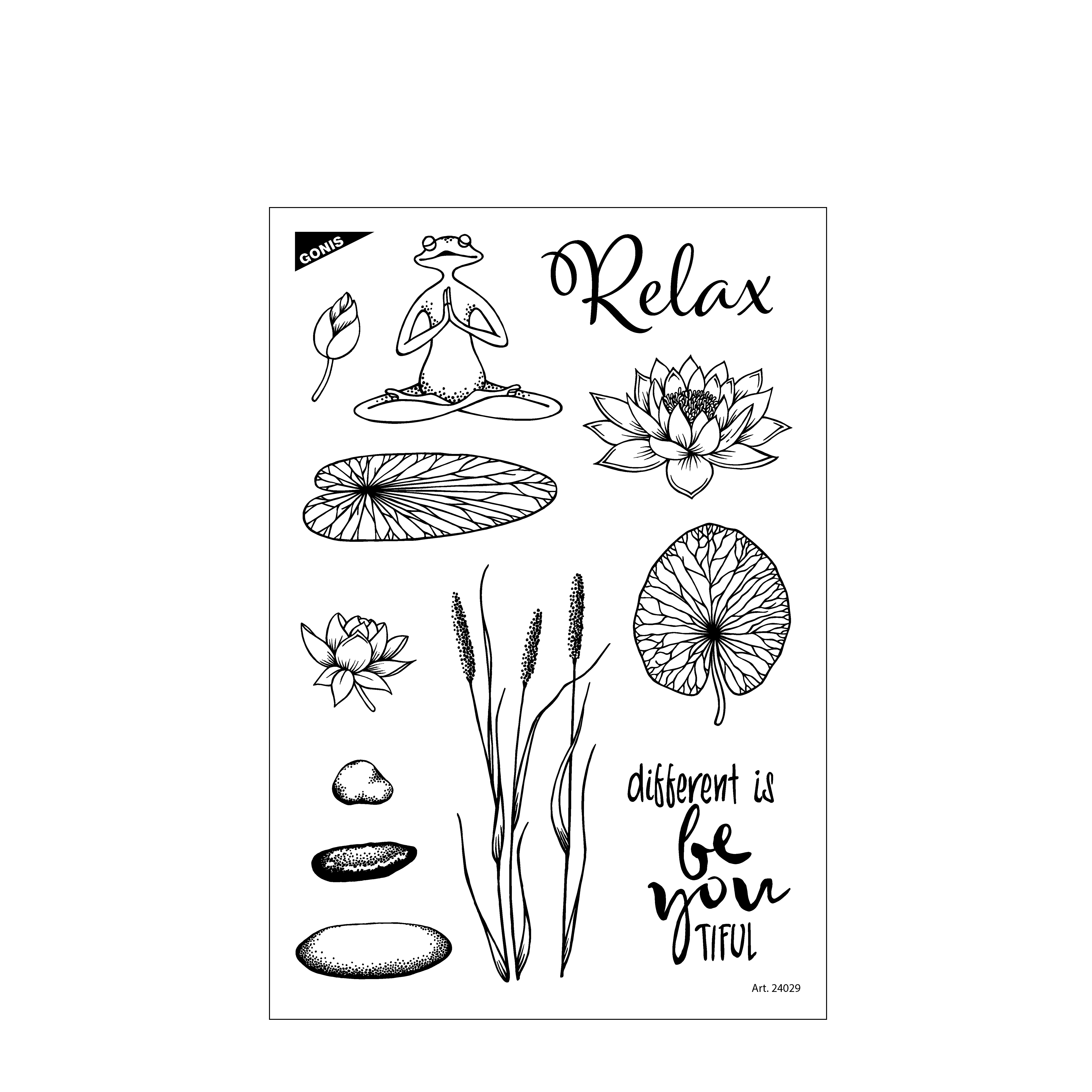 GONIS Stempel Seerose