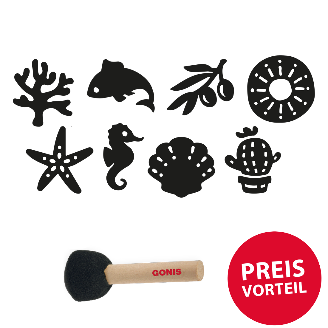 Kleines EasyStamp Set Seaside Kunstschaumstempel