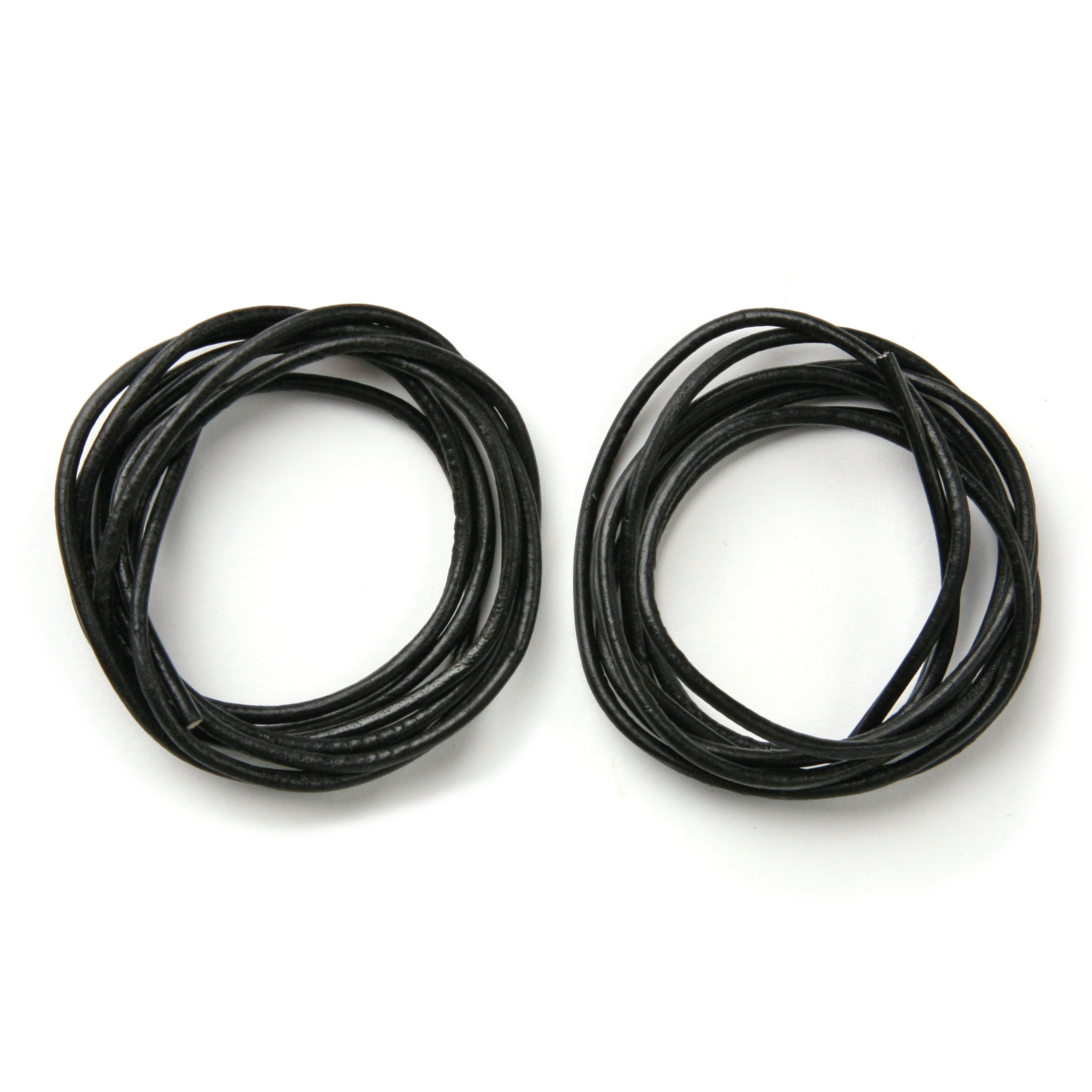 Lederband schwarz 2 mm, 1 m