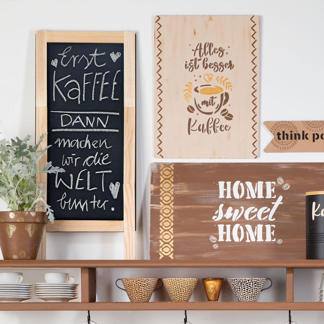 OutdoorDecor Set Kaffeeliebe Außenfarben