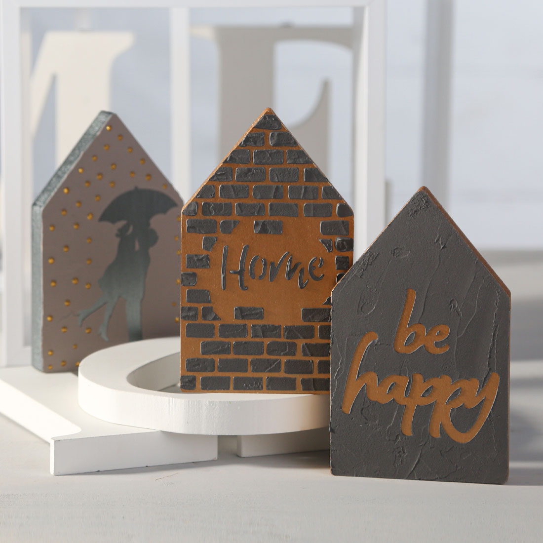 Selbstklebende Schablone Silhouetten