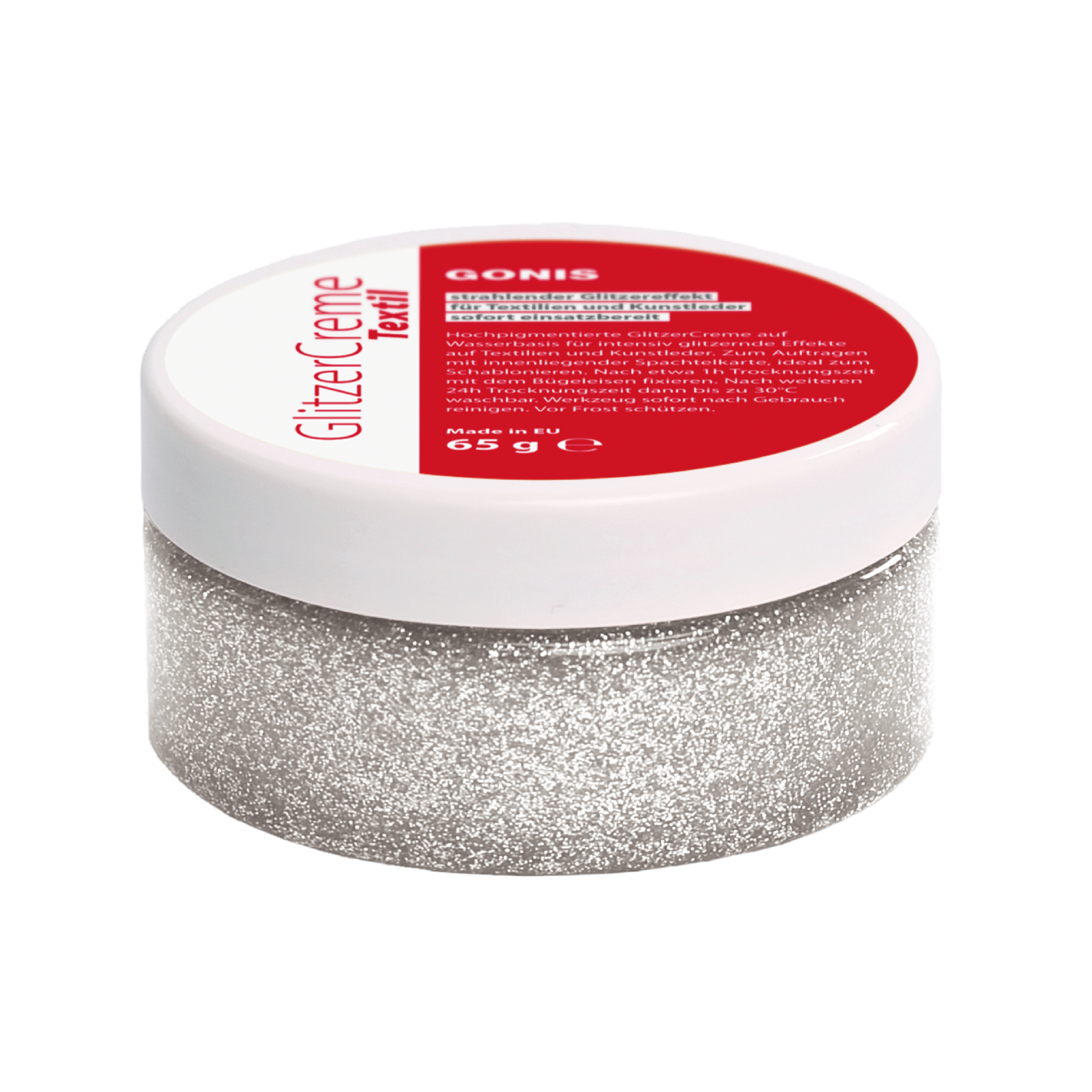 GlitzerCreme Textil Weiß